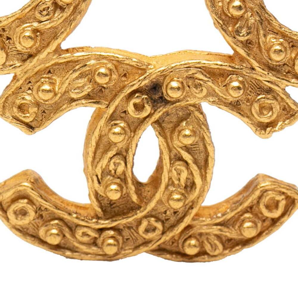 CHANEL Gold Logo Brooch - Picture 3 of 5